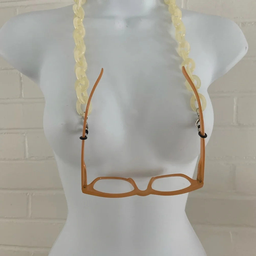 Classic Eyeglass Link Chain Necklace With Lobster Claw Clasp